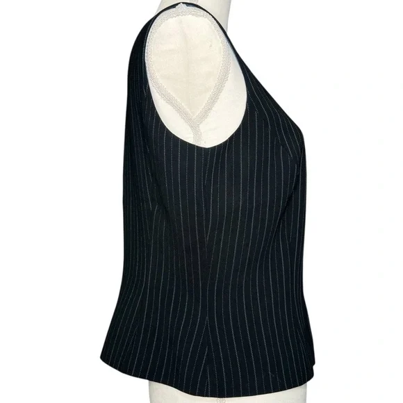 Tahari Authur S Levine Petite Suiting Camisole Women’s Top Size 12P Black Blue - Picture 4 of 7